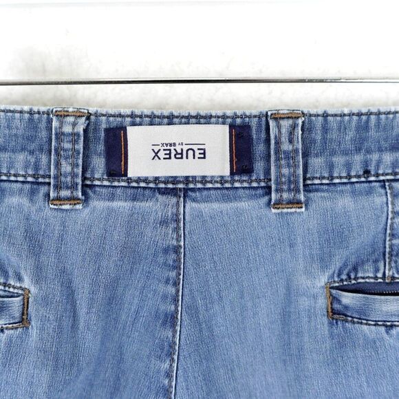 Brax Eurex Medium Blue Elastic Waist Mid Rise Jeans 36/28 Tagged 38R Model 318 - Picture 5 of 10